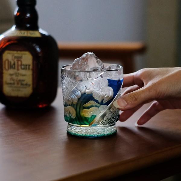 江戸切子 江戸硝子 オールド 四季 夏 但野硝子 切子グラス オールド