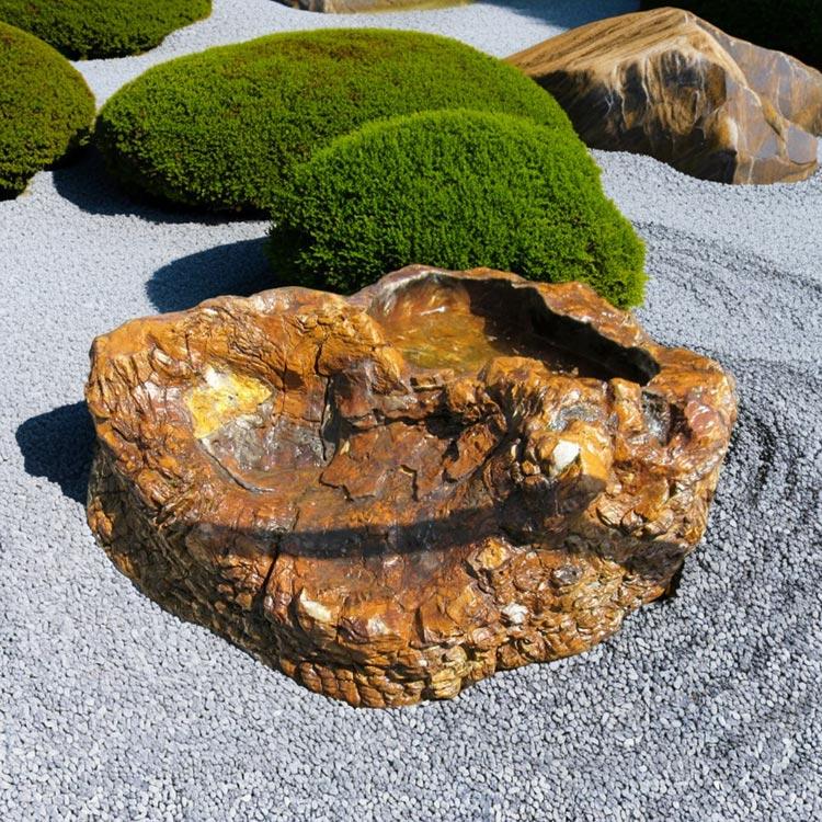 つくばい 珪化木 木化石 手水鉢 水鉢 大きい 庭石 天然石 溜まり石 木