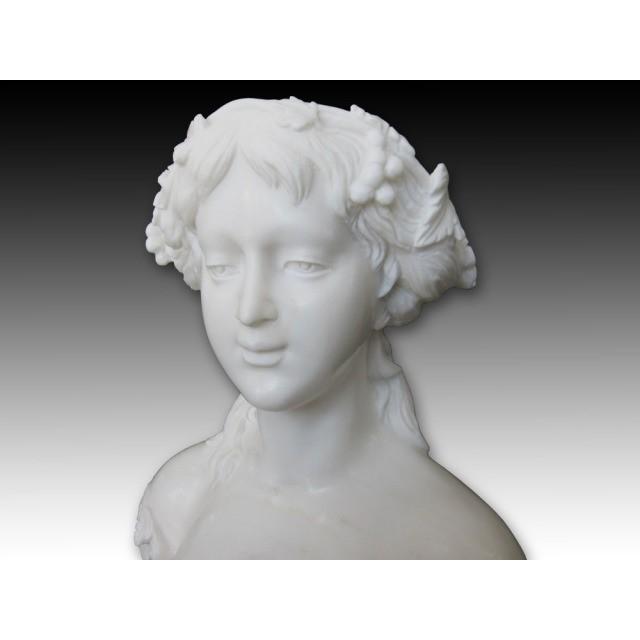 大理石彫刻 ヴィーナスの胸像 高さ約55cm 石像 置物 オブジェ 女性像