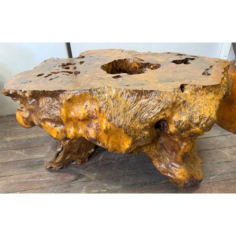 送料無料 自然木 木の根 座卓 低い テーブル W113cm 花台 盆栽卓 根卓
