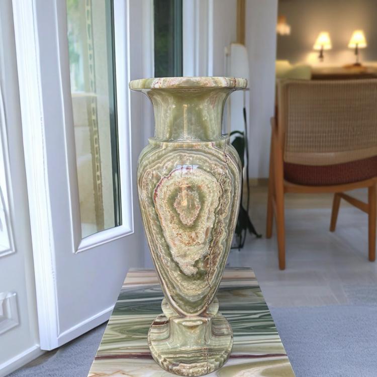 オニックス 花瓶 B オニキス インテリア 飾り 壺 天然石