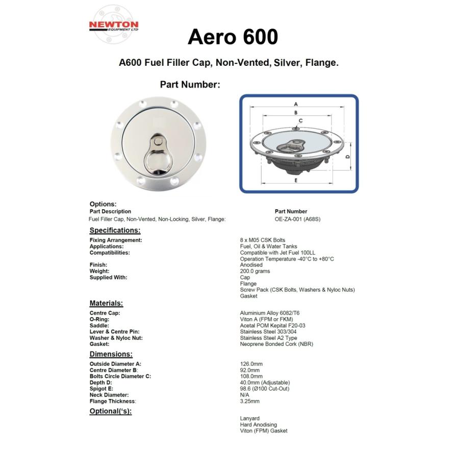 NEWTON エアロ600 A68S タンクキャップ 【カギ無】 : GARUDA ONLINE