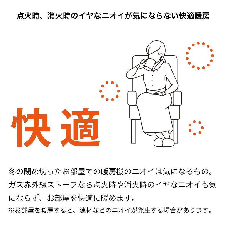 リンナイ（Rinnai） ガスストーブ R-852PMS3(D) 2.0mガスコード付 都市