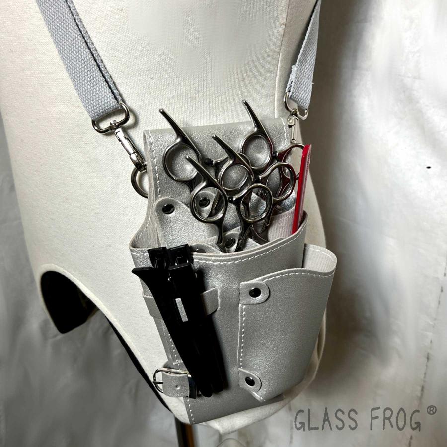 シザーケース レギュラータイプ PUレザー ハサミ5丁収納 送料無料 美容