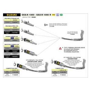 Arrow GSX-R1000 2017-2022 フルチタンスリップオン PRO RACING チタン