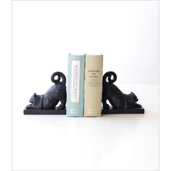 ブックエンド ねこ 猫 ネコ おしゃれ 本立て ブックスタンド 小さめ
