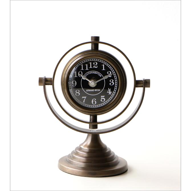 置き時計 置時計 アンティーク おしゃれ アナログ 小さい 真鍮 角度