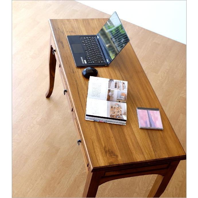 デスク 机 木製 パソコンデスク アンティーク 猫脚 おしゃれ 無垢 天然