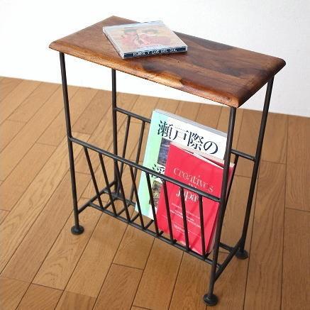 マガジンラック 木製 おしゃれ スリム マガジンスタンド ソファサイド