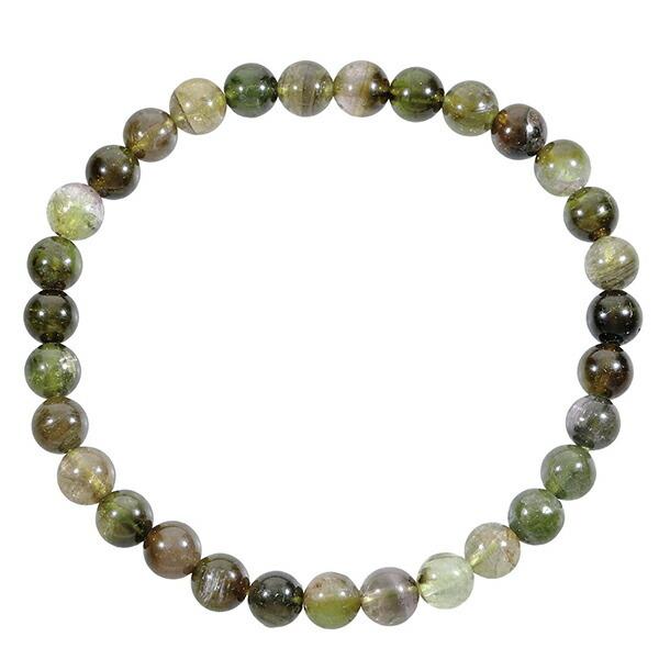 グリーントルマリン ブレスレット 6mm 17.5cm メンズM レディースL