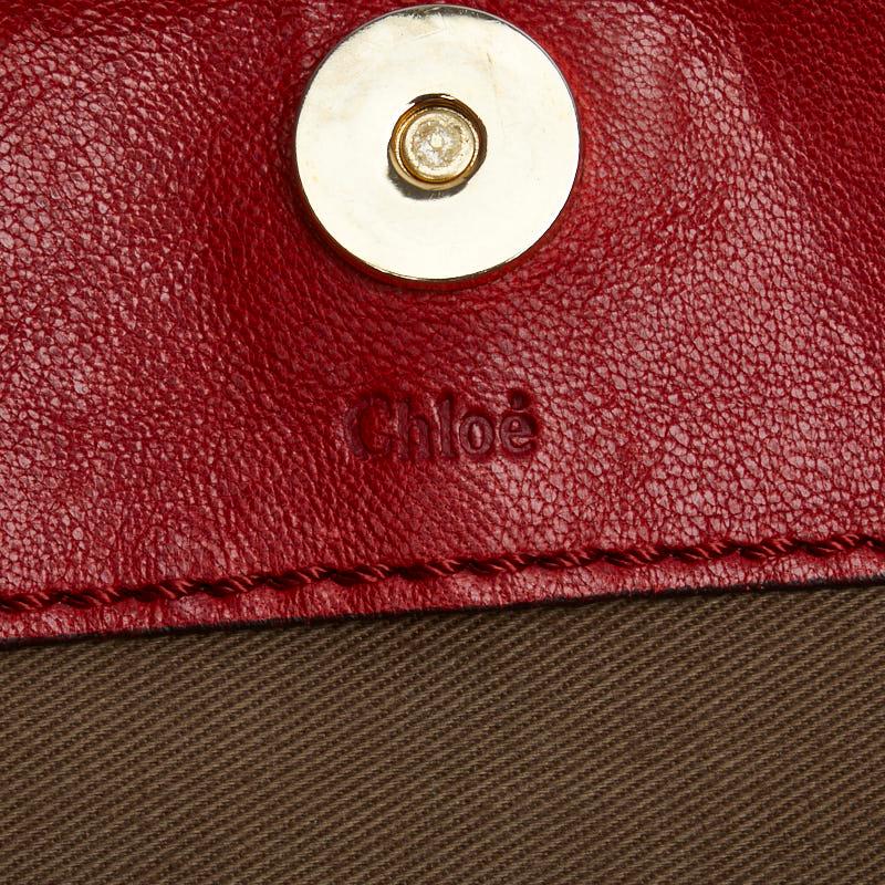 Chloe（クロエ） ハーレー 斜め掛け ショルダーバッグ ベージュ レッド