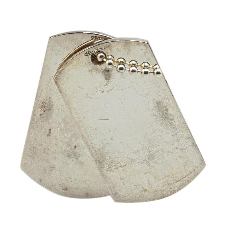 GUCCI（グッチ） ドッグタグ 2枚プレート ネックレス SV925 シルバー