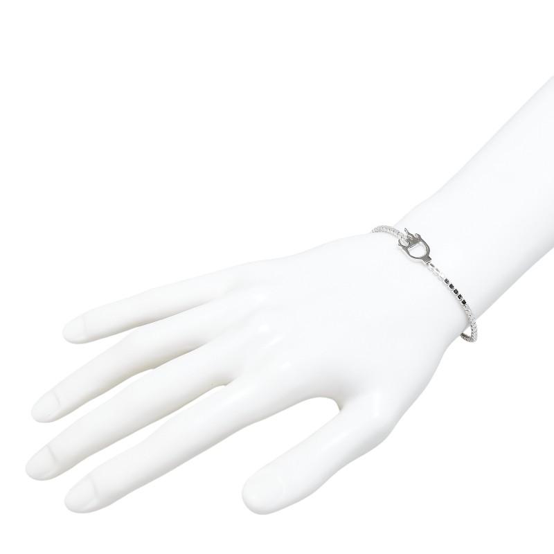 ディオール Dロゴ モチーフ ブレスレット シルバー メタル レディース