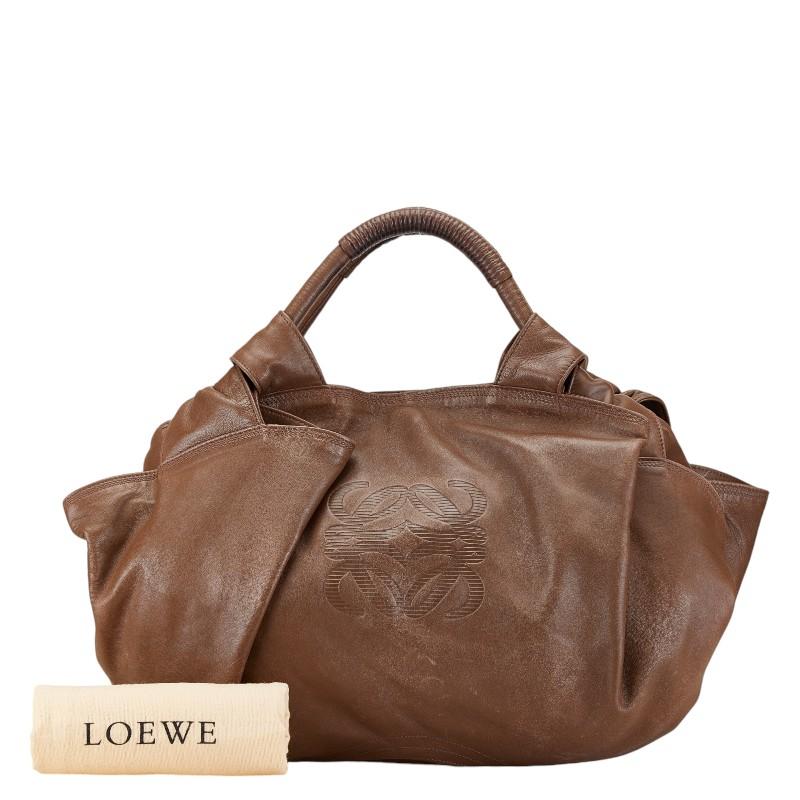 LOEWE（ロエベ） アナグラム ナッパアイレ ハンドバッグ ブラウン