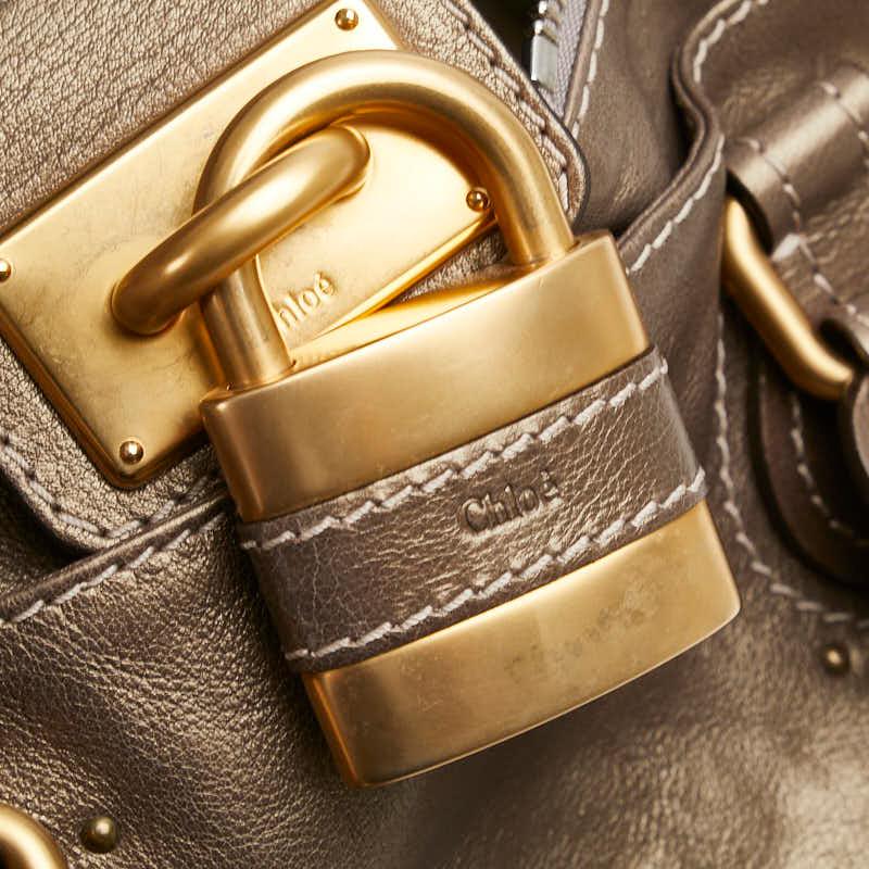 Chloe（クロエ） パディントン ハンドバッグ ゴールド ブラウン レザー