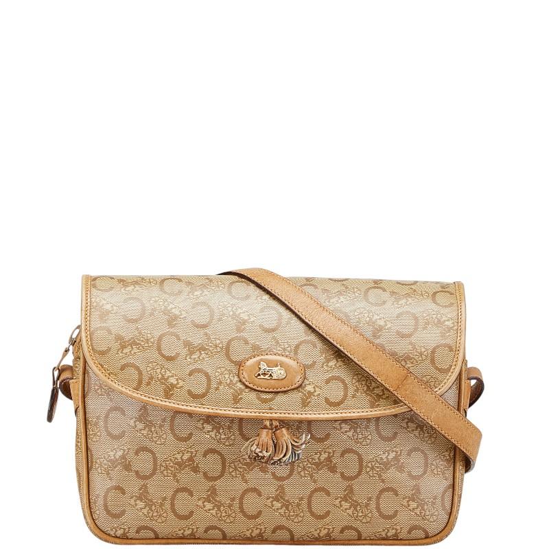 CELINE（セリーヌ） Cマカダム ショルダーバッグ ベージュ ブラウン