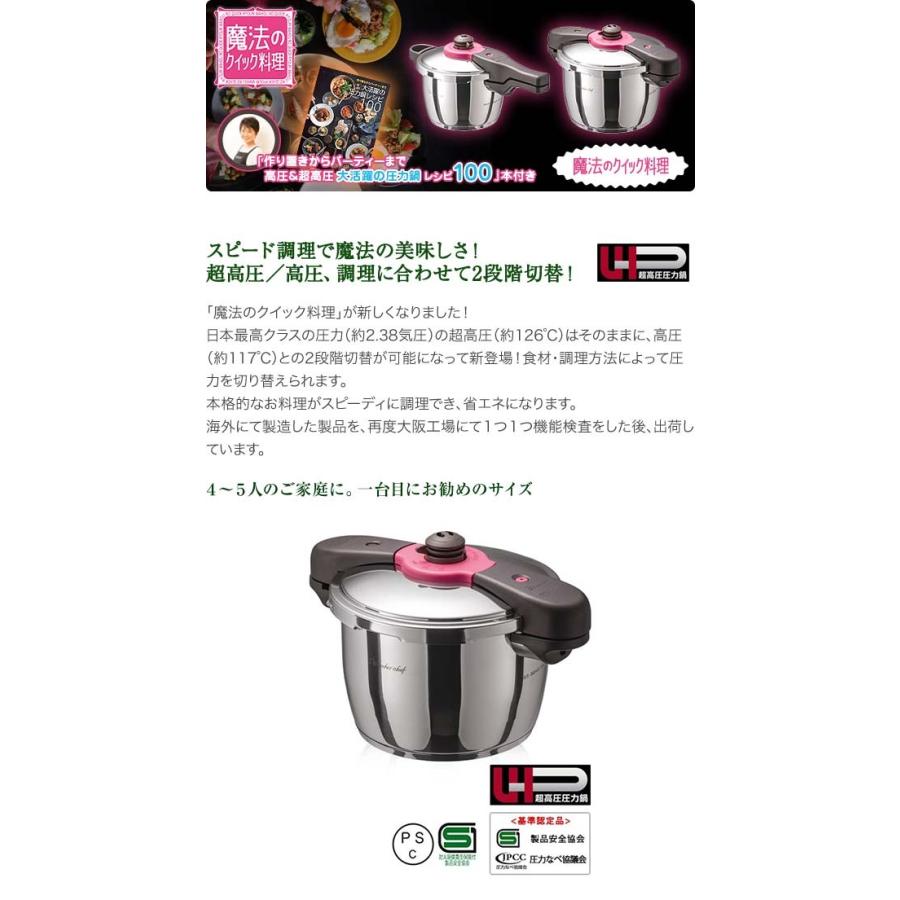 ワンダーシェフ 魔法のクイック料理 ZQシリーズ 両手圧力鍋 5.5L