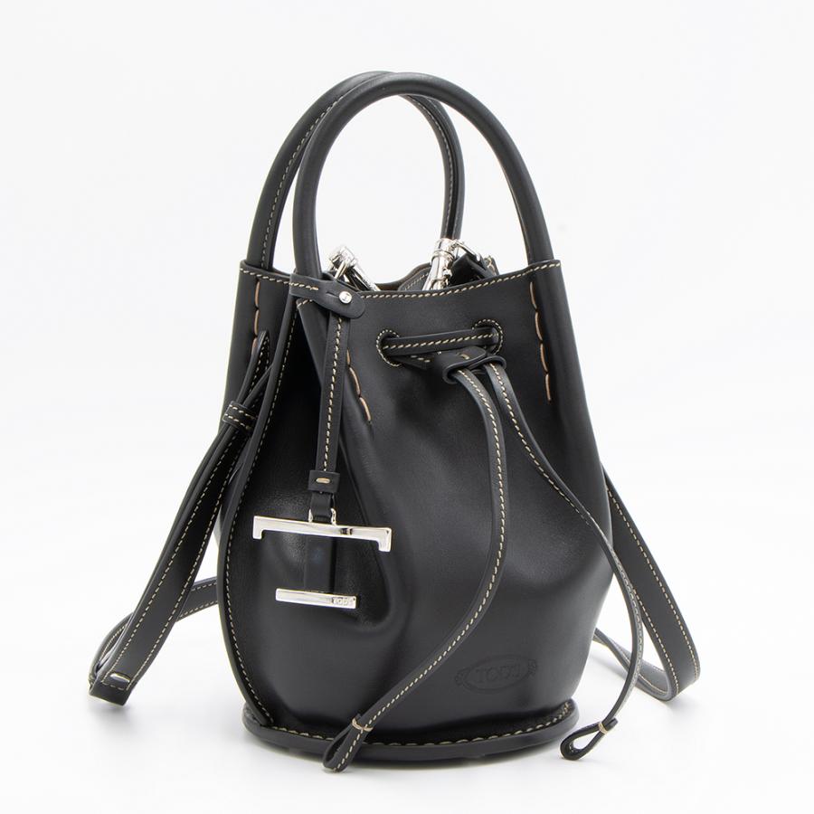 TOD'S（トッズ） レザーバケットバッグミニ ブラック XBWBUZK0100UPP