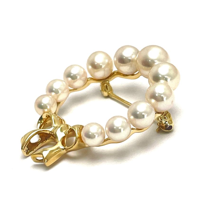 TIFFANY&Co.（ティファニー） パールブローチ 750YG 4.5~7.0mm アコヤ
