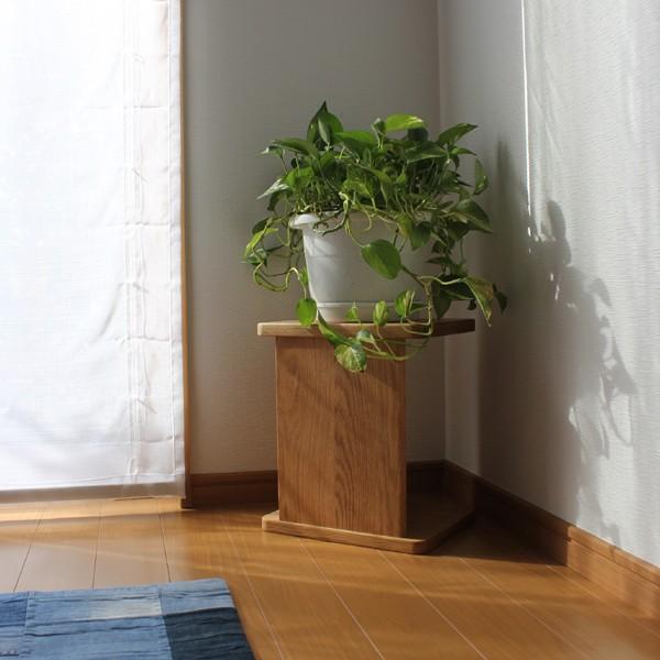 グリーン スタンド B 観葉植物台 無垢材 天然木 ナイトテーブル サイド