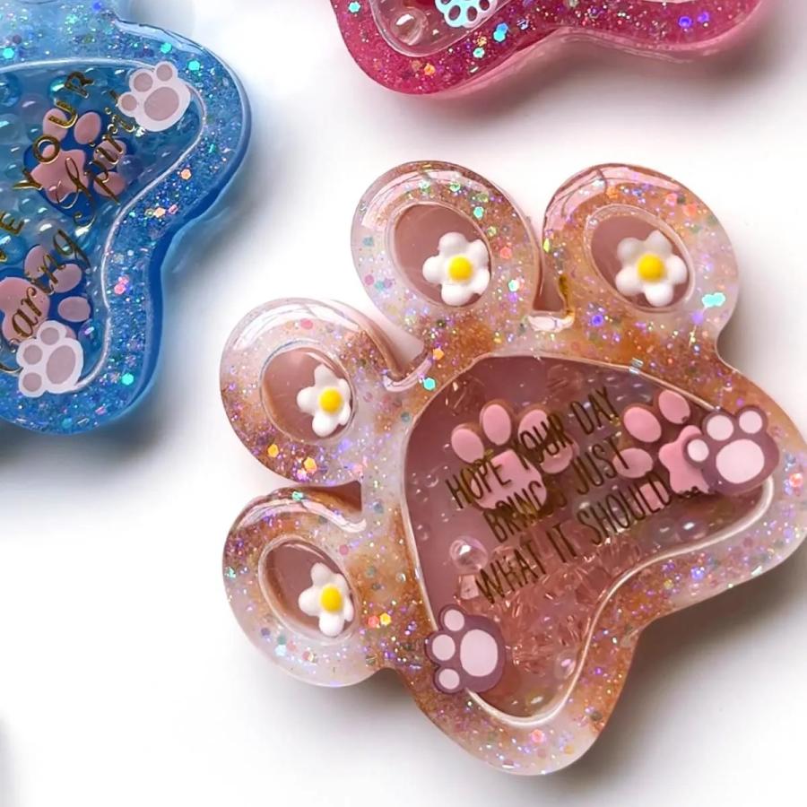 シリコン型・モールド 肉球のカシャカシャ シリコンモールド