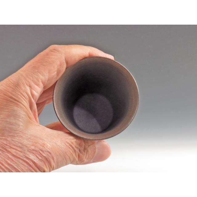 丹波焼（兵庫県） まるせ窯 酒器 ぐい呑 炭化焼成刷毛目 5TAN0169 特製