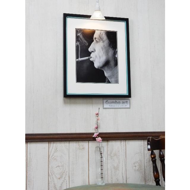 キース・リチャーズ/Smoking Marlboro/アートピク額装/Keith Richards