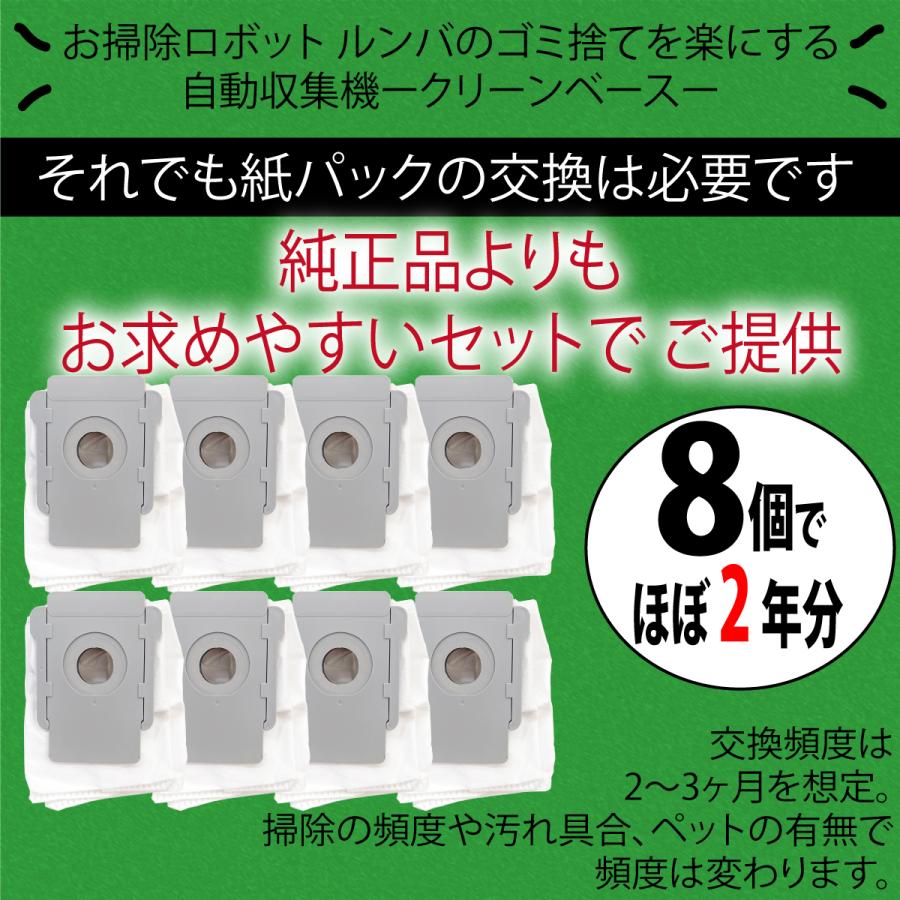 アイロボット ルンバ 自動ごみ収集機 クリーンベース 交換紙パック 8枚