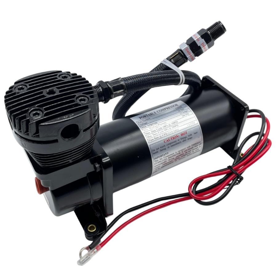 480タイプ エアサス コンプレッサー 200Psi 3/8NPT ブラック 社外