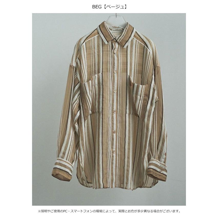 anuke（アンヌーク） anuke 2026SpringSummer トップス Sheer Stripe