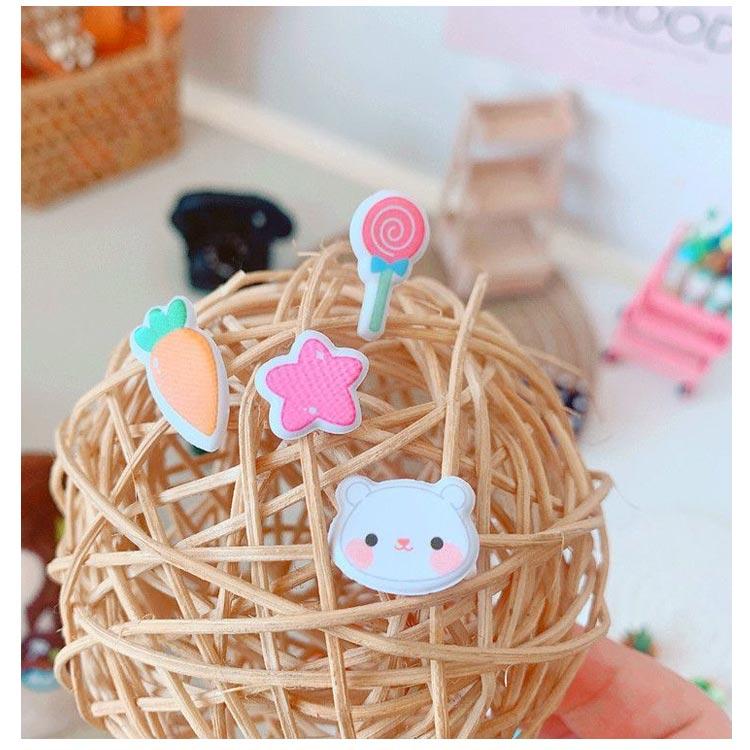 食べ物 ぬいぐるみ飾り 立体 ハート ボンボンドロップシール 10枚