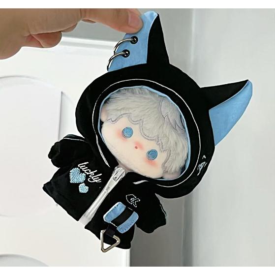 ぬい服 10cm 猫耳フードパーカー ぬいぐるみ服 推し活 着ぐるみ 着せ