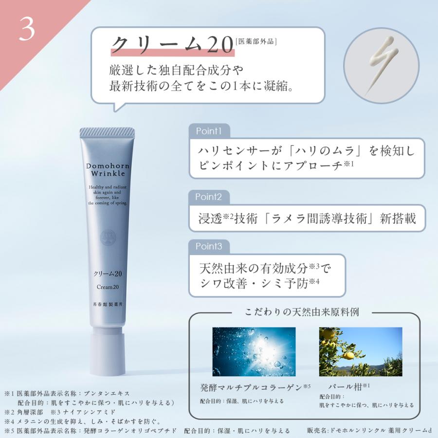 ドモホルンリンクル（Domohorn Wrinkle） 公式 基本4点セット 約2か月