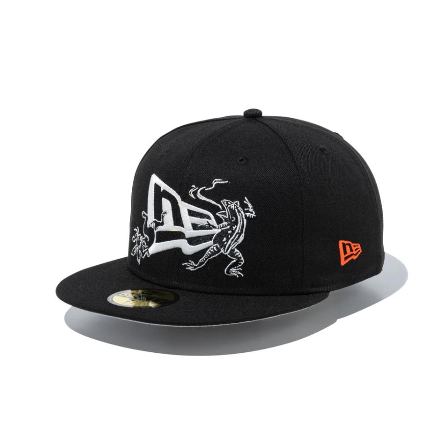 59FIFTY NEWERA 鳥獣戯画 フラッグロゴ ブラック ニューエラ 14940844