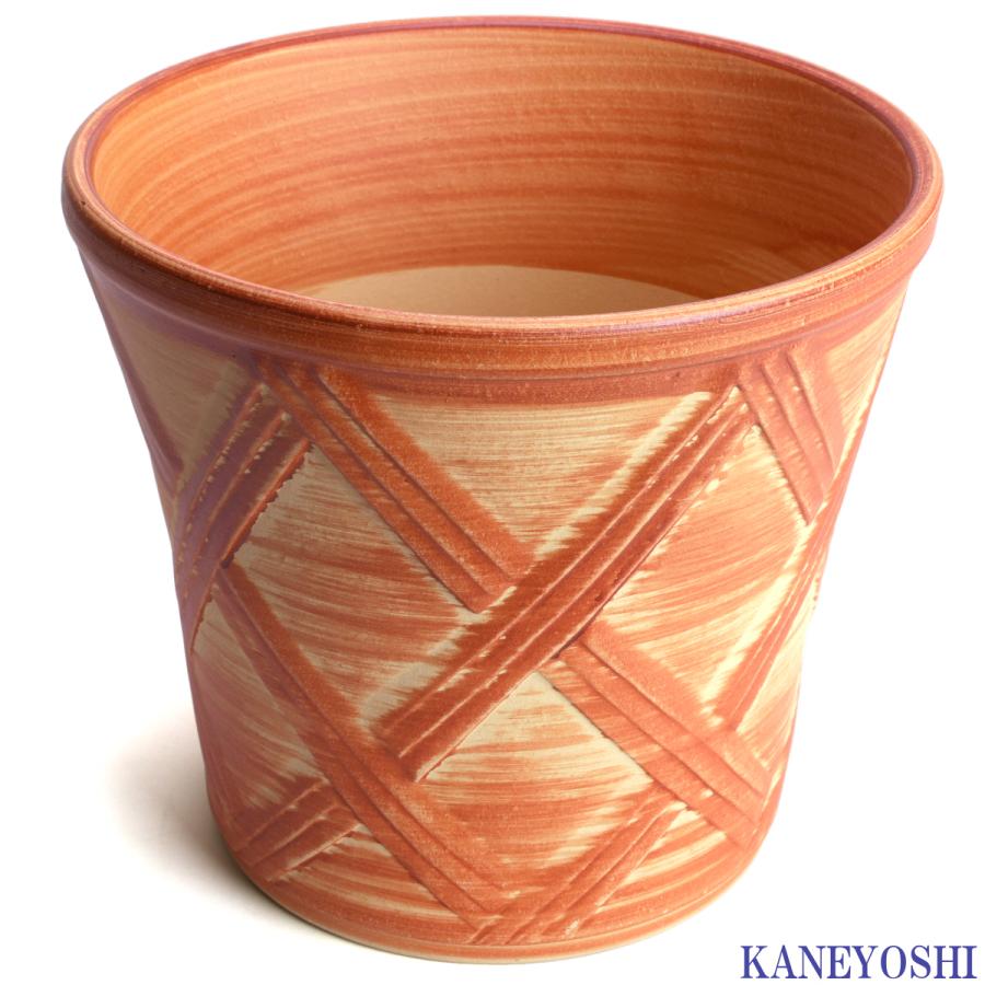 植木鉢 おしゃれ 安い 陶器 サイズ 25cm ハーブのかおり 8号 オレンジ