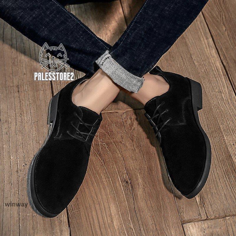 レースアップシューズ メンズ スエード カジュアルシューズ スウェード