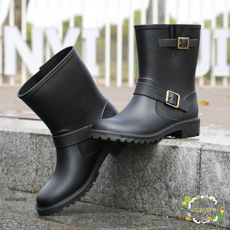 レインブーツ ショートエンジニア レディース エンジニアブーツ 長靴