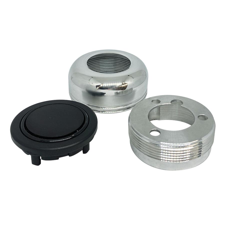 3穴 グランツ用 ビレット アルミポリッシュ ホーンボタン カスタム