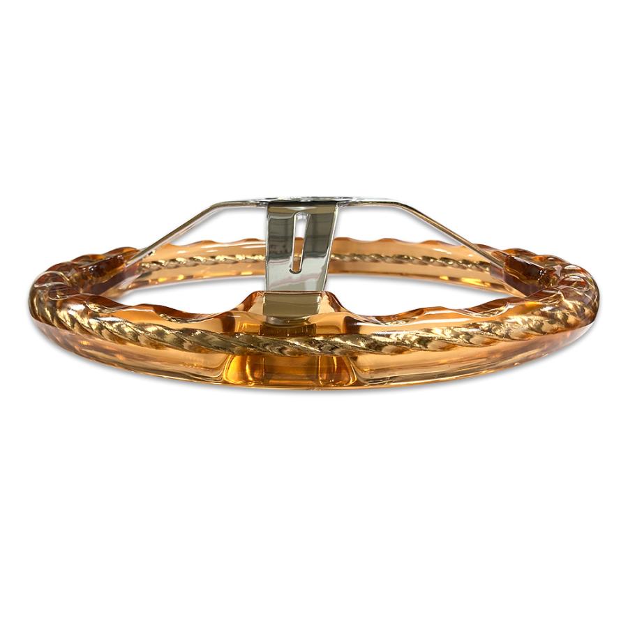 カスタム ツイスト アクリル ステアリング 約35φ 14インチ クリア