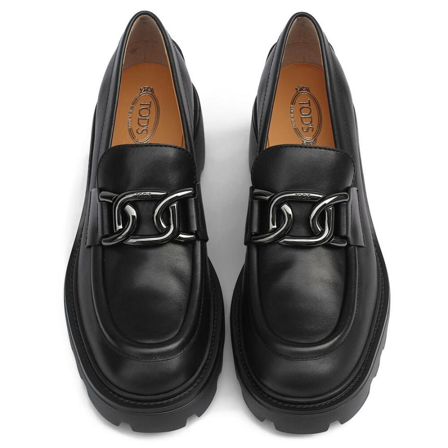 TOD'S（トッズ） ケイト レザー ローファー ブラック レディース ロゴ