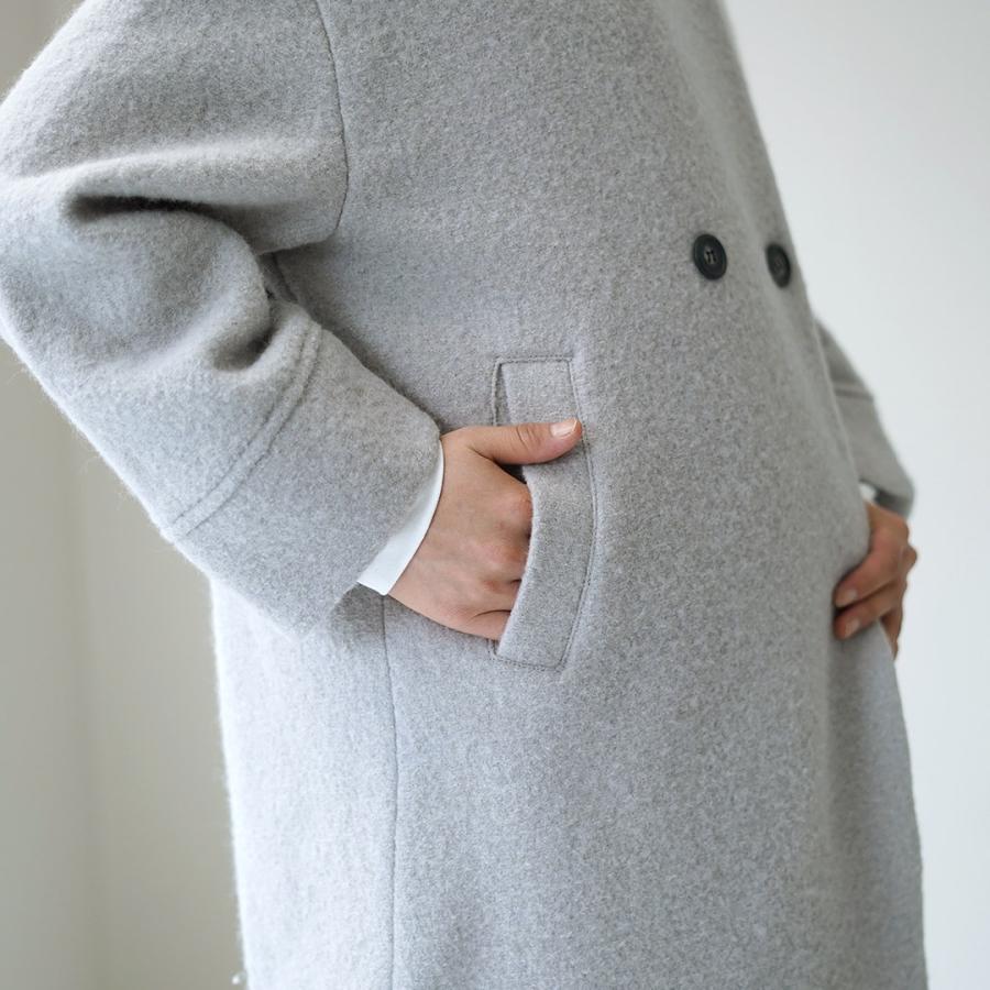 mao made（マオメイド） ダブルボタン ロングフーディー ジャケット