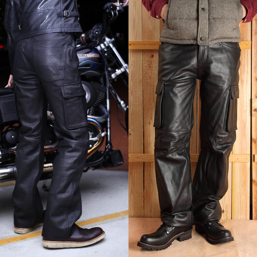 DEGNER（デグナー） レザーカーゴパンツ/LEATHER CARGO PANTS ブラック