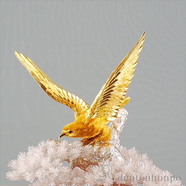 純金 松に鷹 500g ( 光則（金工芸） 木札名入れ有料 高級 コレクション