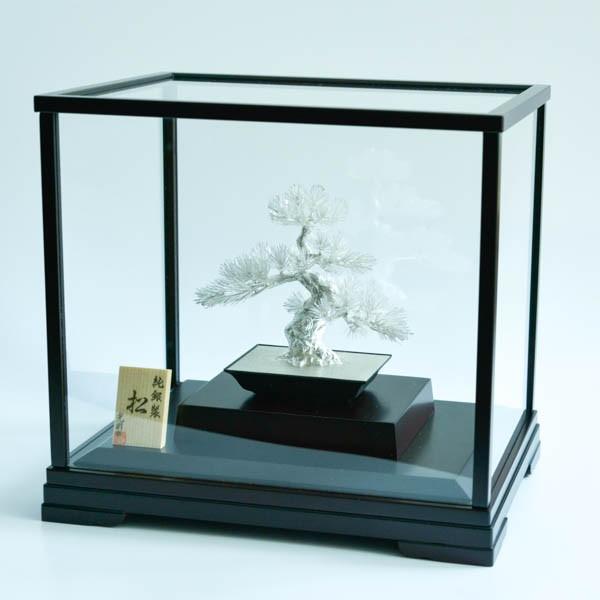 銀製 盆栽 松 A 6号・130g ( 木札名入れ有料 高級 コレクション 美術品