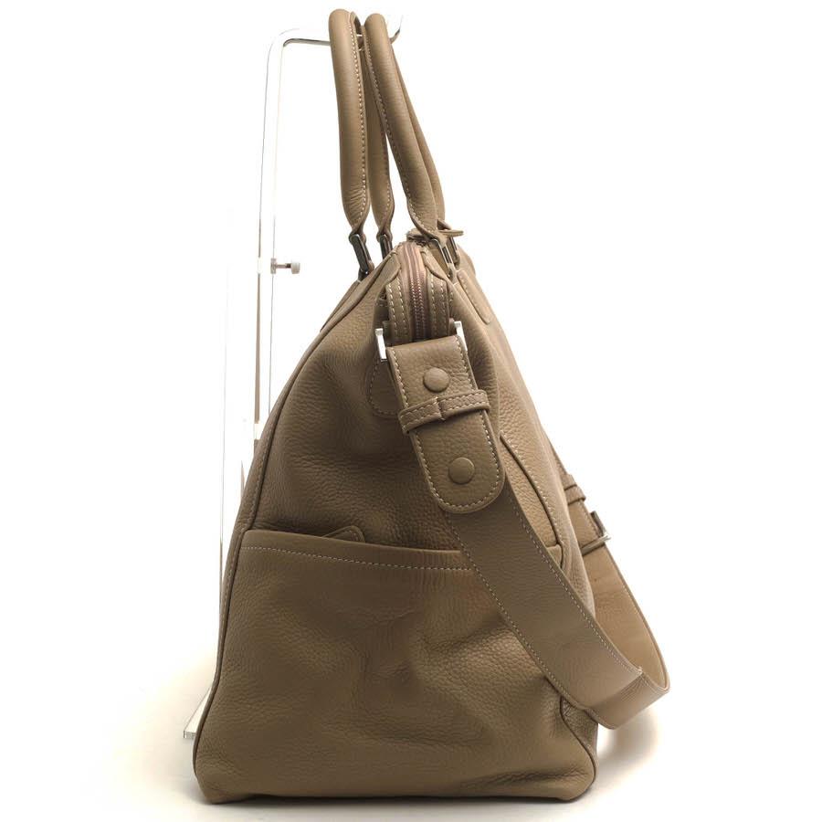 Kitamura（キタムラ） ボストンバッグ 牛革 サイドポケット付き 2WAY