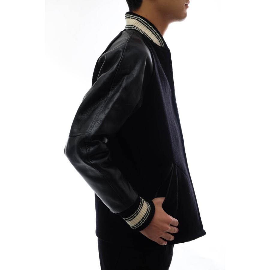 CALEE（キャリー） スタジャン CL-13AW054 WOOL MELTON LEATHER