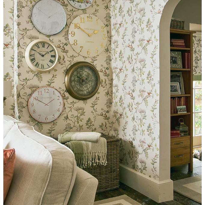 壁紙 クロス 花柄 輸入壁紙 ローラアシュレイ 113346 Elderwood 花 鳥