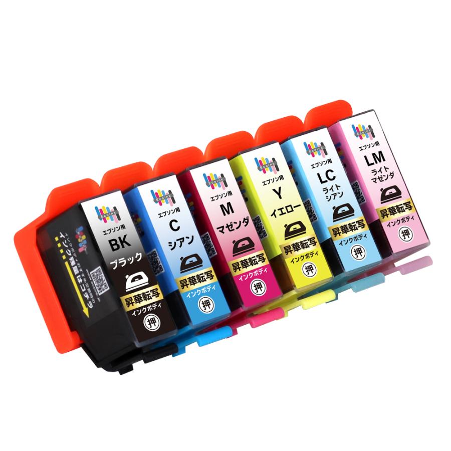 エコインク 【永久ICチップ付き】昇華転写専用 インクカートリッジ 6色