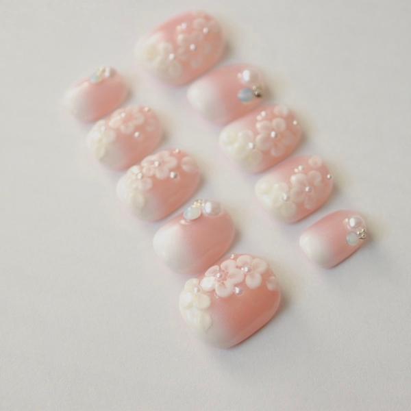 ジェルネイルチップ ハンドメイドネイルチップ オフィス ベビー