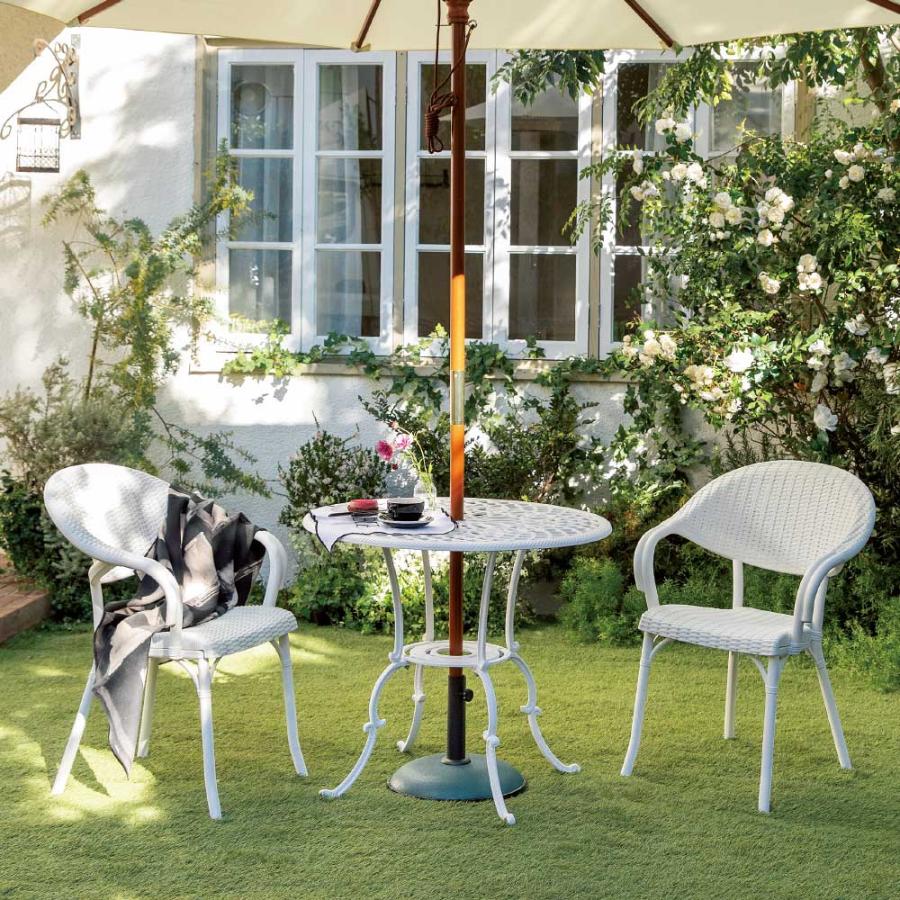 dinos（ディノス） ホワイトクラシカル3点セット（テーブル×1、チェア2